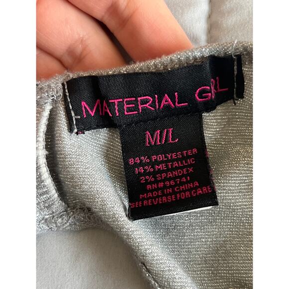 Vintage y2k material‎ girl gray and silver metallic bandage bra size M/L - Picture 5 of 5